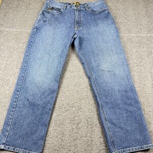 Ariat Jeans Men 35x30 Blue Rebar M3 Loose Straight Performance Cowboy Ranch Work